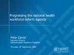 Progressing the national health workforce reform agenda - slide 1