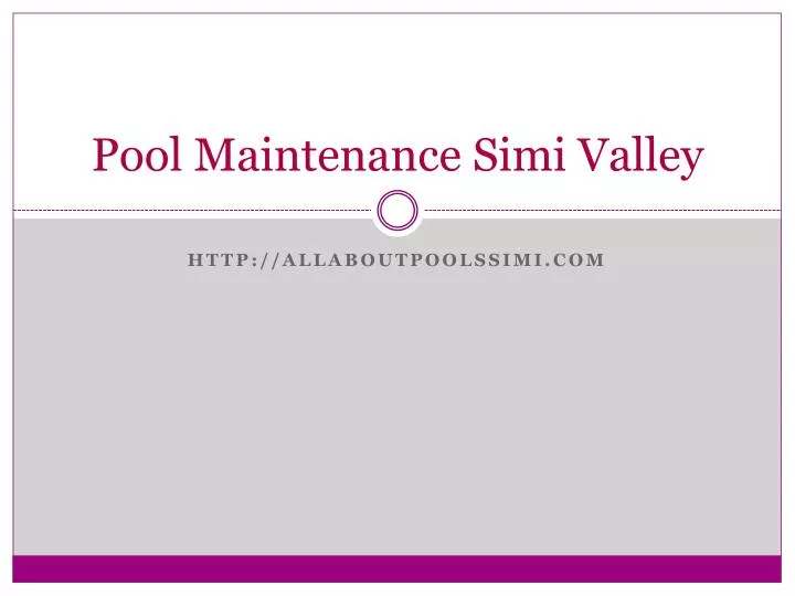 p ool maintenance simi valley