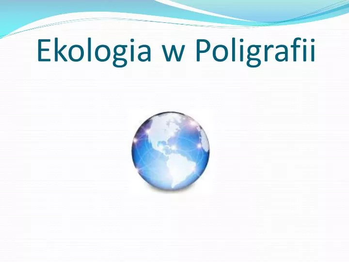 ekologia w poligrafii