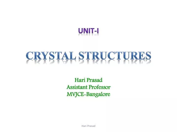 crystal structures