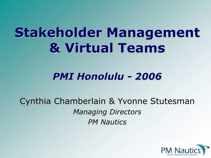stakeholder management virtual teams