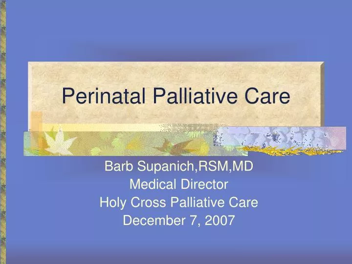 perinatal palliative care