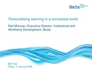 Personalising learning in a connected world