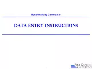 Data Entry Instructions