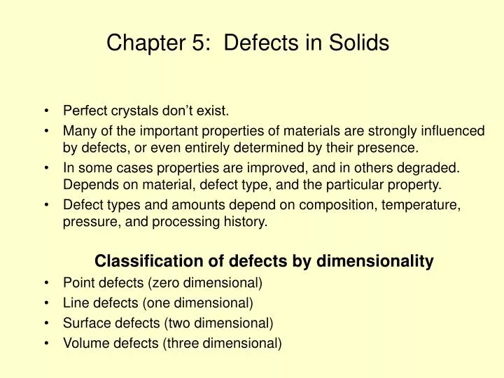 chapter 5 defects in solids