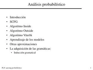 an lisis probabil stico