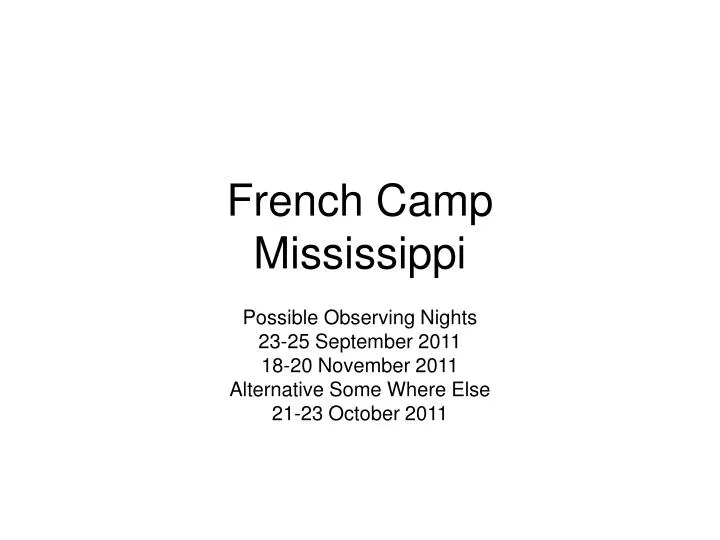 french camp mississippi