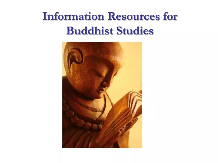 information resources for buddhist studies