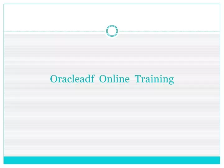oracleadf online training
