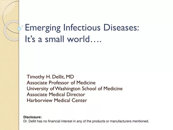 emerging infectious diseases it s a small world