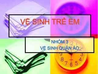 v sinh tr em