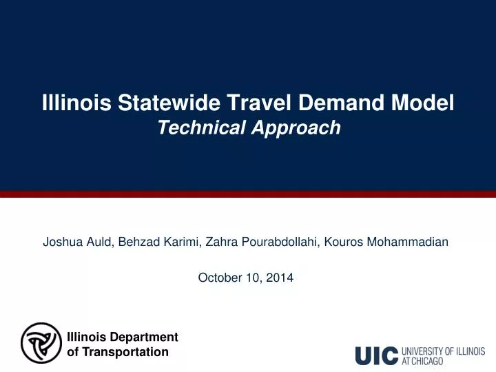 illinois statewide travel demand model technical approach