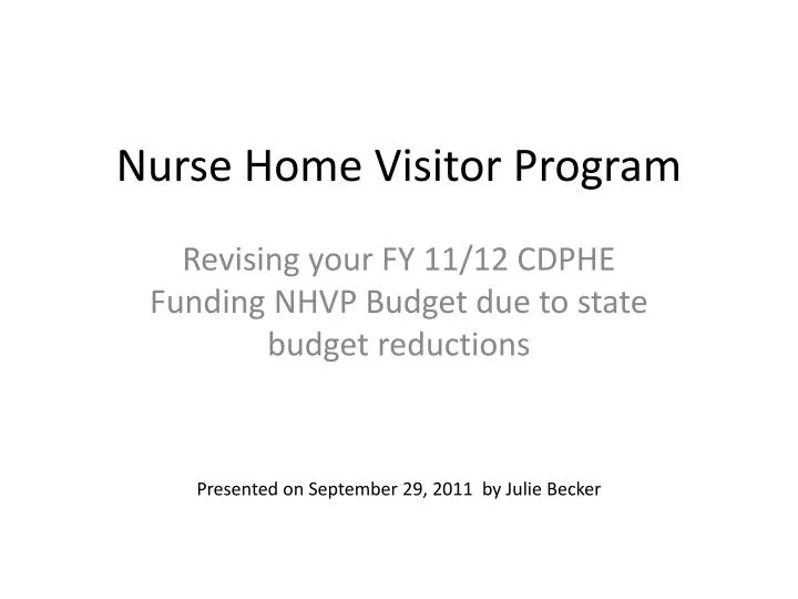 nurse home visitor program