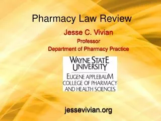 Pharmacy Law Review