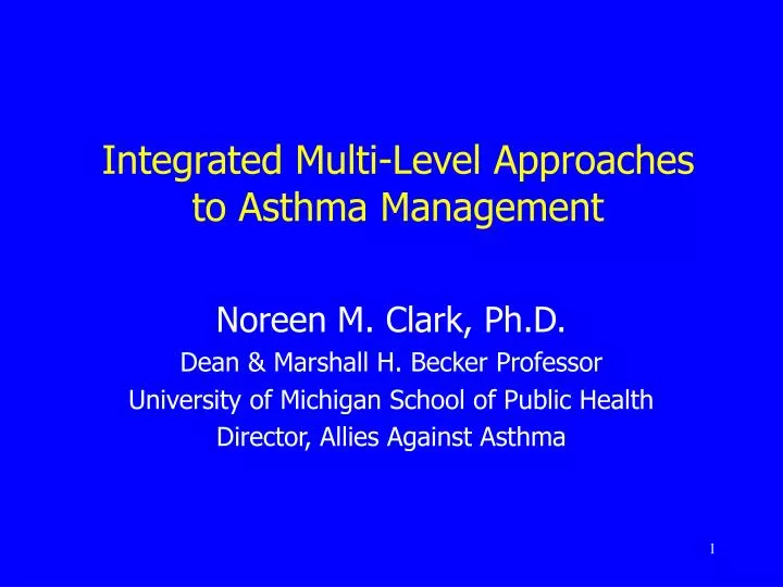 integrated multi level approaches to asthma management