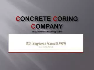 Concrete Coring