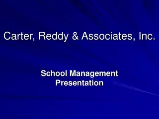 Carter, Reddy &amp; Associates, Inc.