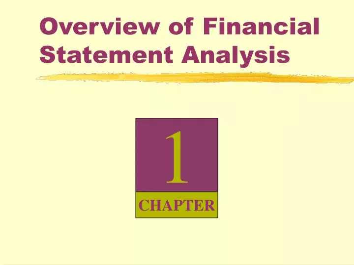 overview of financial statement analysis