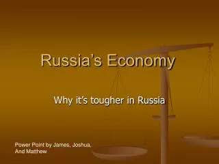 Russia’s Economy