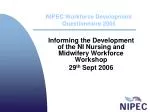 NIPEC Workforce Development Questionnaire 2005 - slide 1