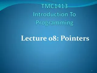 TMC1413 Introduction To Programming