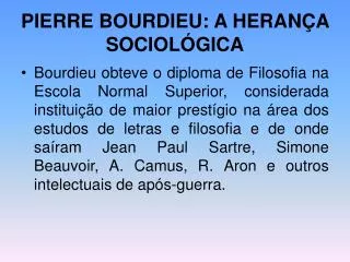 pierre bourdieu a heran a sociol gica