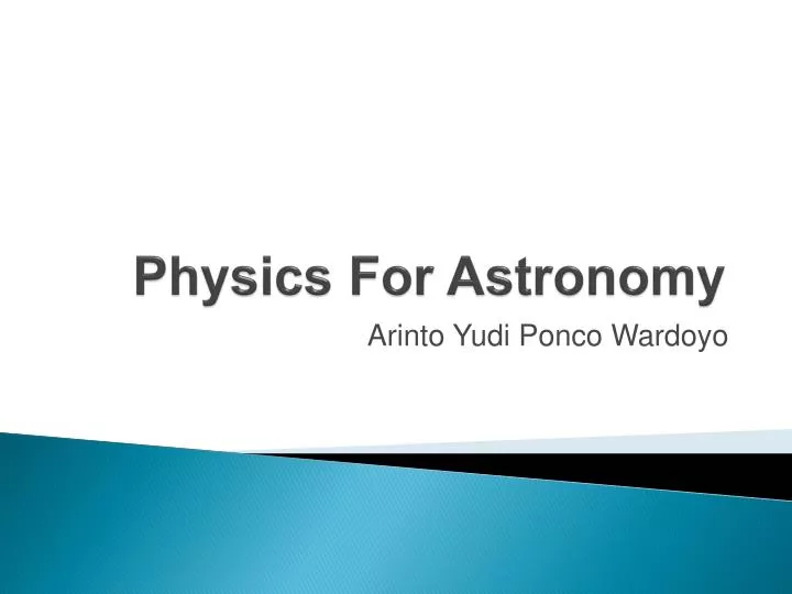 physics for astronomy