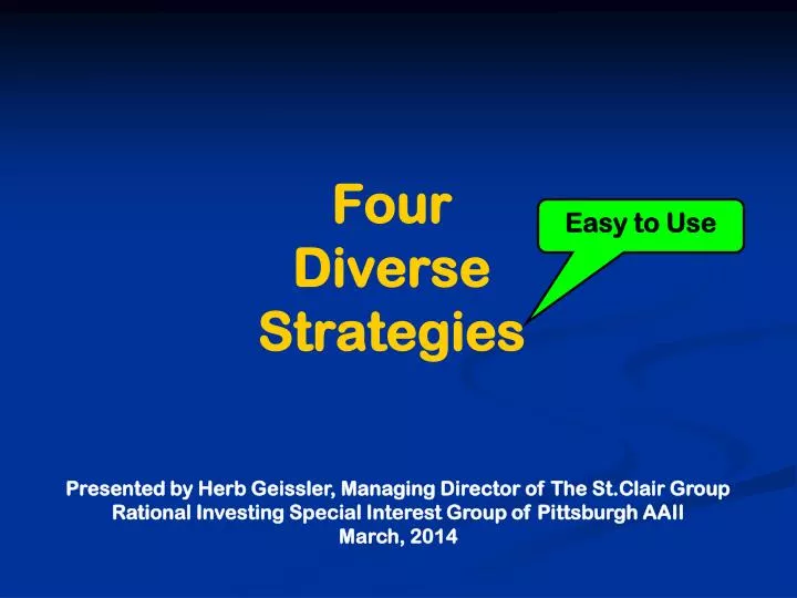 four diverse strategies