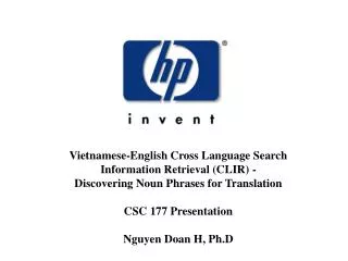 Vietnamese-English Cross Language Search Information Retrieval (CLIR) -