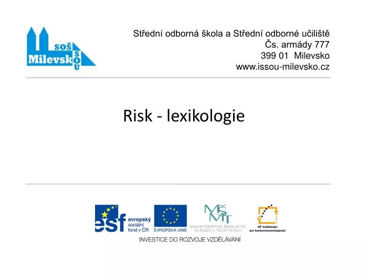 risk lexikologie