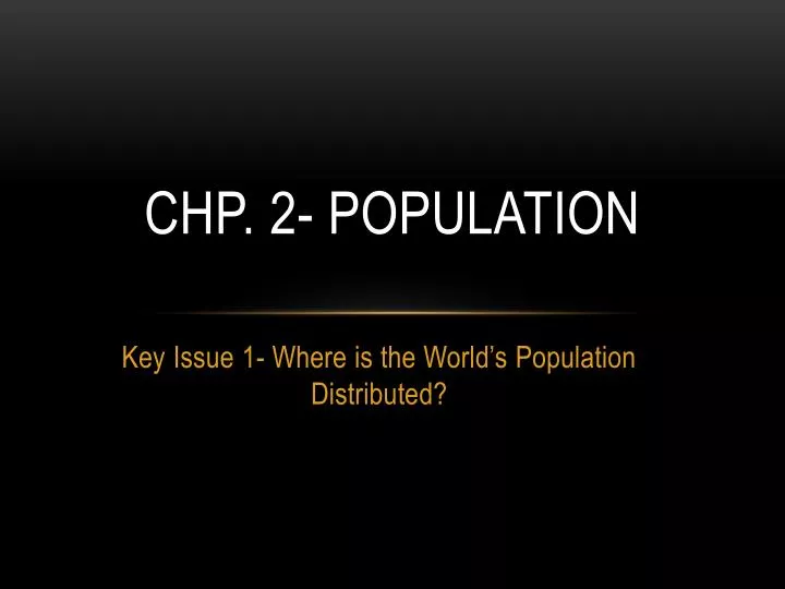chp 2 population