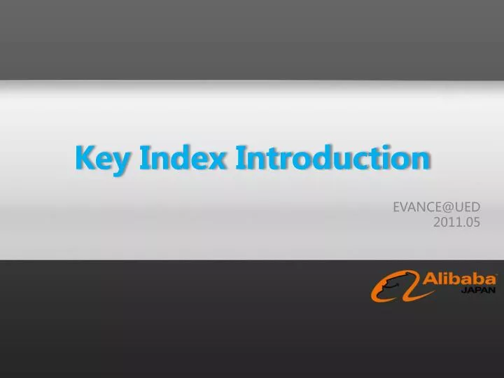 key index introduction