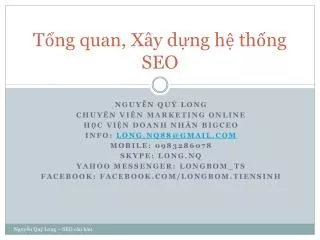 t ng quan x y d ng h th ng seo