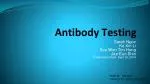 Antibody Testing - slide 1