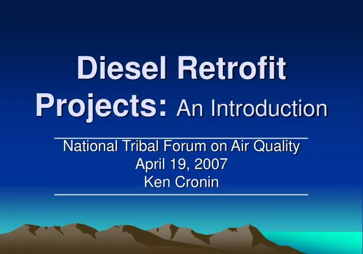 diesel retrofit projects an introduction