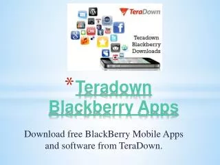 Blackberry Apps In TeraDown