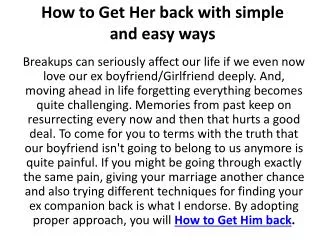 how to get her back