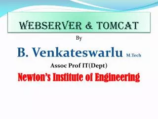 WebServer &amp; Tomcat