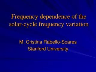 Frequency dependence of the solar-cycle frequency variation