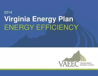 2014 Virginia Energy Plan Energy Efficiency