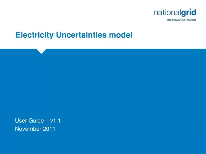 electricity uncertainties model