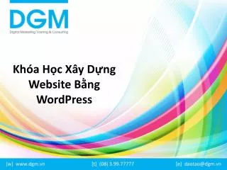 kh a h c x y d ng website b ng wordpress