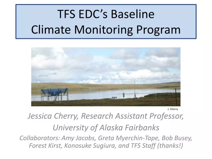 tfs edc s baseline climate monitoring program