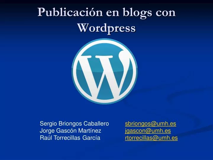 publicaci n en blogs con wordpress