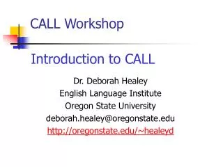 CALL Workshop