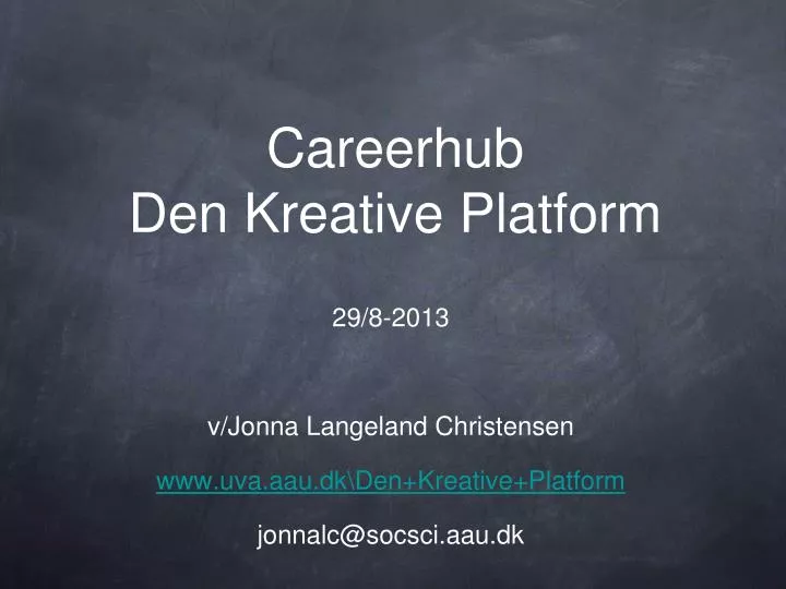 careerhub den kreative platform