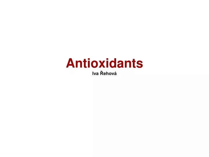 antioxidants iva ehov