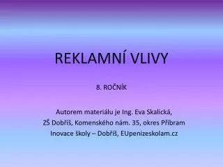 reklamn vlivy 8 ro n k