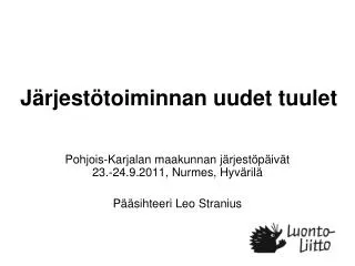 j rjest toiminnan uudet tuulet