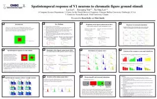 Spatiotemporal response of V1 neurons to chromatic figure ground stimuli